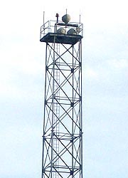 [photo, Fort McHenry Channel Range Rear Light, Fort McHenry National Monument and Historic Shrine, Baltimore, Maryland]