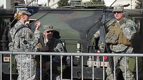 [photo, Maryland Army National Guard, City Hall, 100 North Holliday St., Baltimore, Maryland]