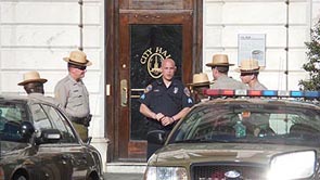 [photo, State Police at City Hall, Baltimore, Maryland]