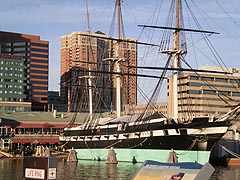 [photo, USS Constellation, Inner Harbor, Baltimore, Maryland]